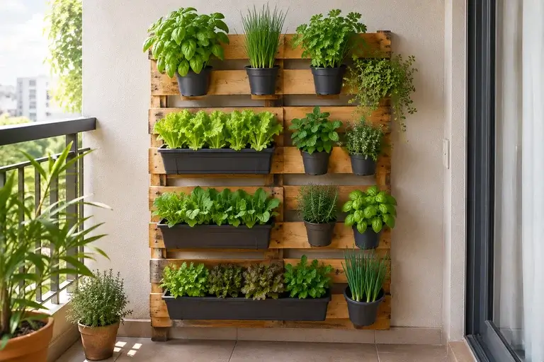 Horta Vertical de Pallets: Do Lixo ao Jardim Suspenso